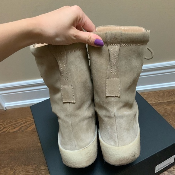 YEEZY Season 4 Crepe Boots Taupe Suede Men’s Size Euro 45 Full set Box Receipt - Picture 11 of 16